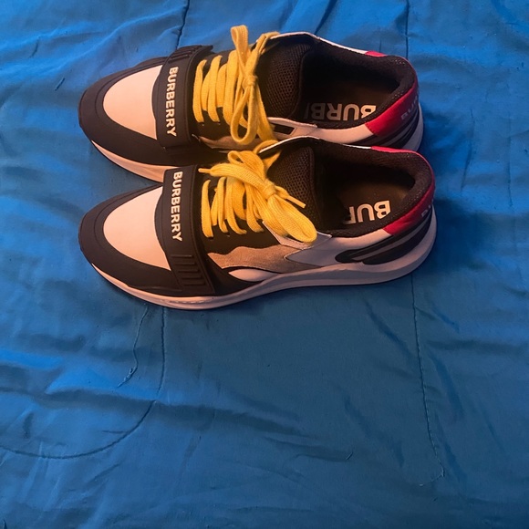 Burberry Nylon, Suede and Vintage Check Sneakers - Picture 4 of 7